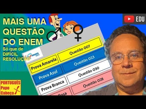 Thumbnail da aula: Questões do ENEM CXXXVII- Aula 616