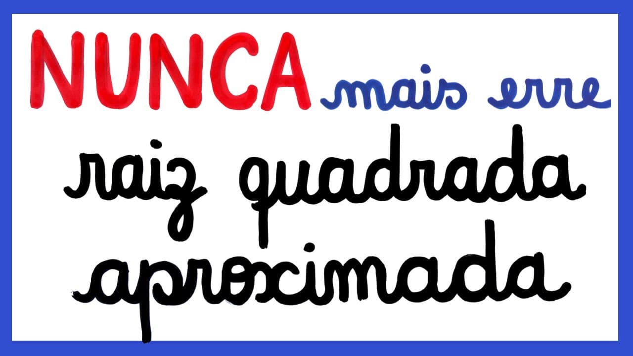 Thumbnail: NUNCA MAIS ERRE RAIZ QUADRADA APROXIMADA!!