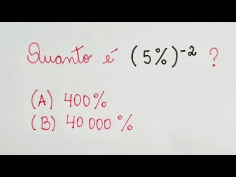 Thumbnail da aula: 🔔 Quanto é (5%)‾² ?  - Potência com expoente negativo - Professora Angela Matemática