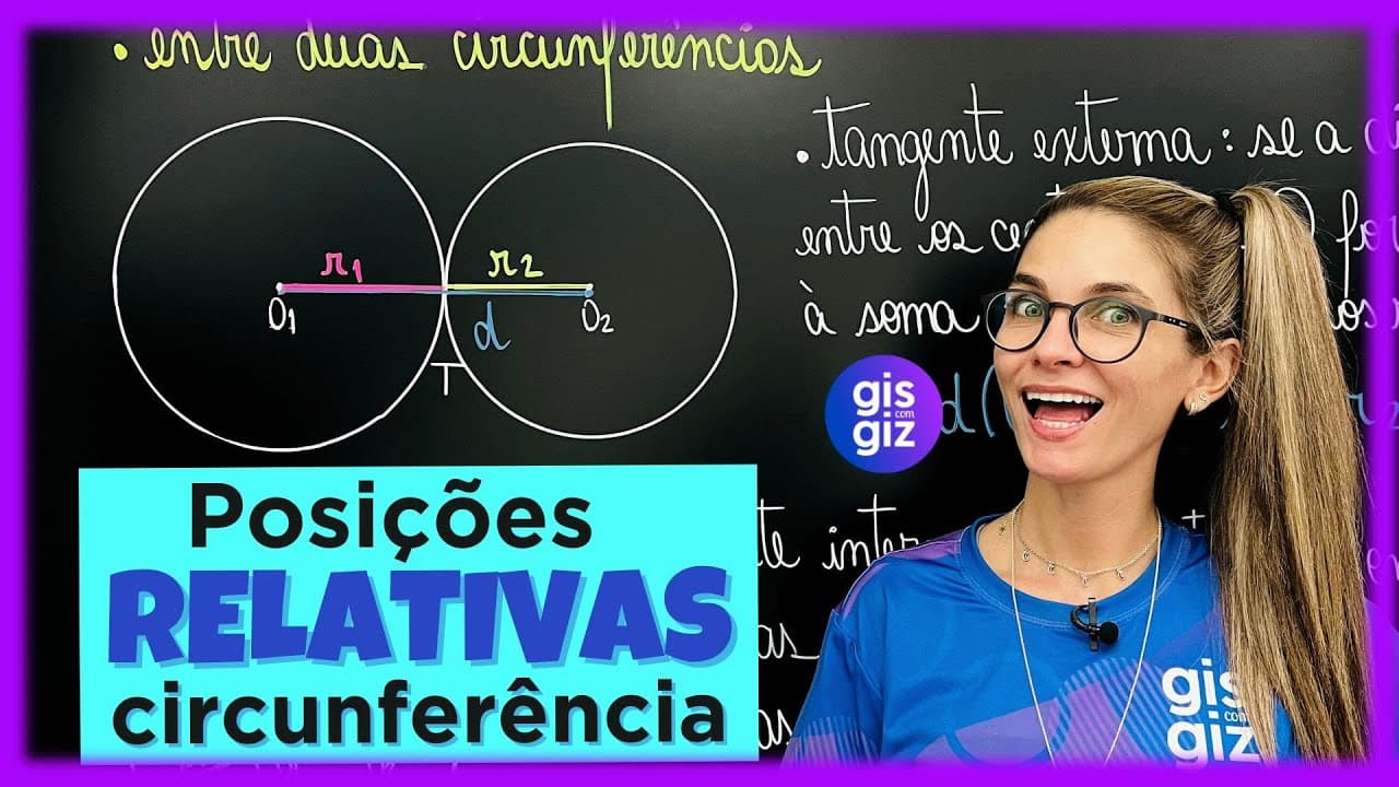 Thumbnail: CIRCUNFERÊNCIA | POSIÇÕES RELATIVAS À CIRCUNFERÊNCIA | SECANTE, EXTERNA E TANGENTE