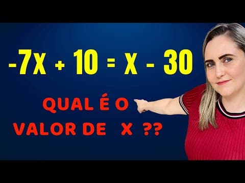 Thumbnail da aula: CONSEGUE RESOLVER ?? EQUAÇÃO DO 1º GRAU !! Matemática básica todo dia.📚🚀
