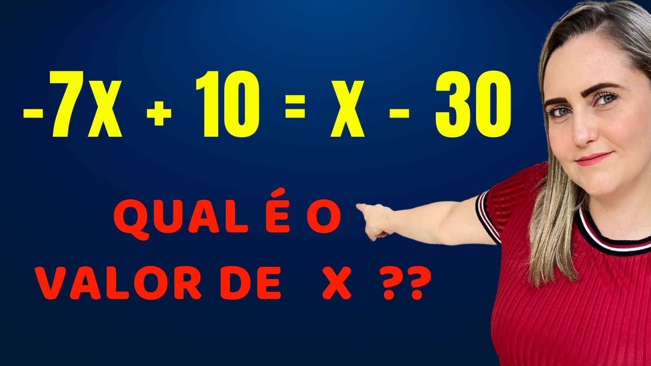 Thumbnail: CONSEGUE RESOLVER ?? EQUAÇÃO DO 1º GRAU !! Matemática básica todo dia.📚🚀