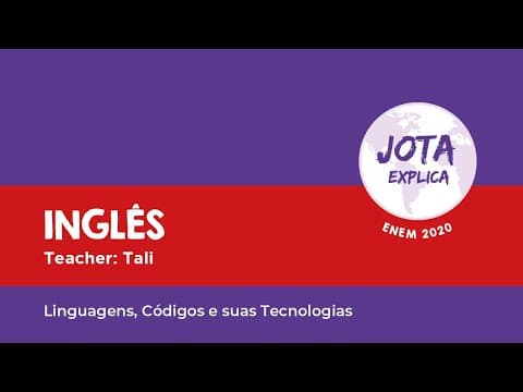 Thumbnail da aula: INGLÊS AULA 13 - Resolução UNICAMP PT. 1 (Teacher Tali)