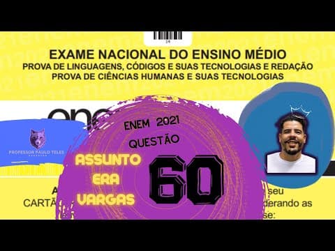 Thumbnail da aula: Resolução Enem 2021 - Humanas Questão 60