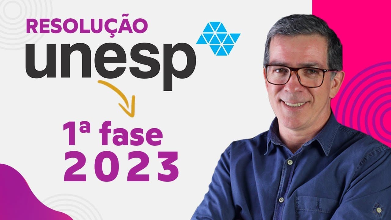 Thumbnail: Resolução UNESP 2023 Primeira Fase 🐧 Professor Pinguim