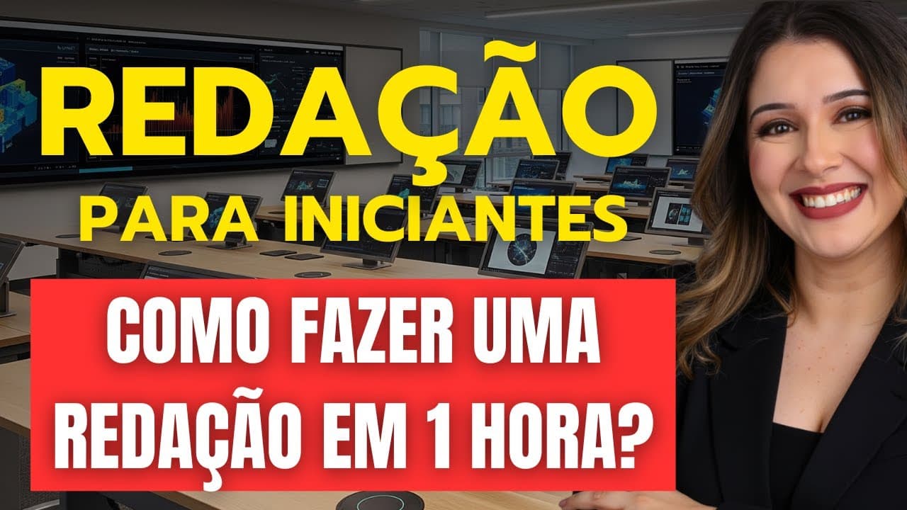 Thumbnail: PARA QUEM SE SENTE BURRO EM REDAÇÃO: APRENDA EM 1 HORA E TIRAR NOTA MÁXIMA! - Professora Pamba