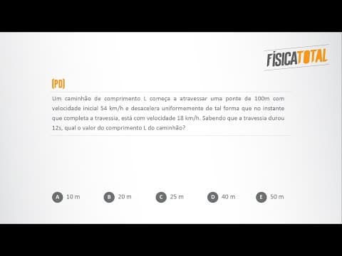 Thumbnail da aula: Questão 02 MRUV | Dica Sensacional | ENEM e vestibulares