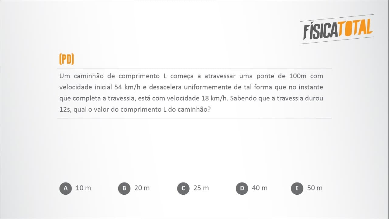 Thumbnail: Questão 02 MRUV | Dica Sensacional | ENEM e vestibulares