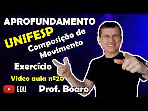 Thumbnail da aula: UNIFESP  APROFUNDAMENTO de FÍSICA   COMPOSIÇÃO de MOVIMENTO   Prof  Boaro   Vídeo   Aula nº20