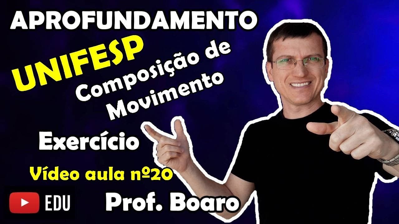 Thumbnail: UNIFESP  APROFUNDAMENTO de FÍSICA   COMPOSIÇÃO de MOVIMENTO   Prof  Boaro   Vídeo   Aula nº20