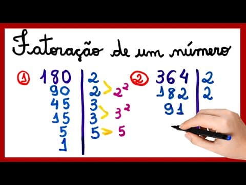 Thumbnail da aula: FATORAÇÃO DE UM NÚMERO!!! Vou te ensinar de forma simples a fatorar um número !!!
