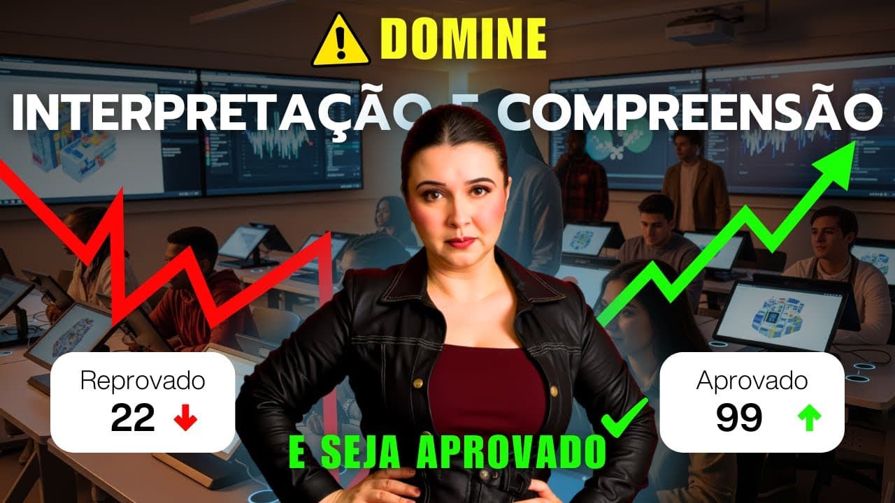 Thumbnail: NUNCA MAIS ERRE UMA QUESTÃO DE INTERPRETAÇÃO E COMPREENSÃO DE TEXTOS! 🎯 E SEJA APROVADO!