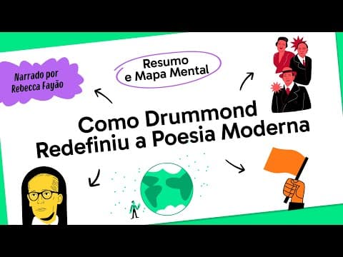 Thumbnail da aula: CARLOS DRUMMOND DE ANDRADE: AQUELE RESUMÃO PARA O ENEM | QUER QUE DESENHE