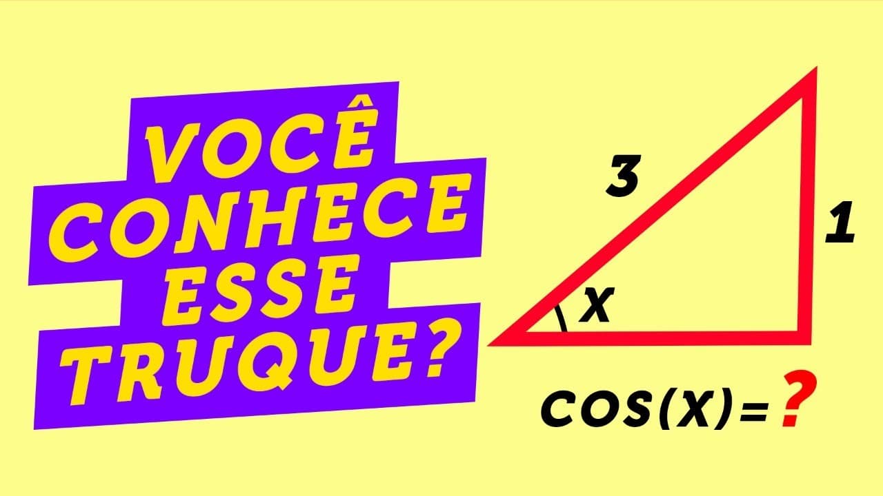 Thumbnail: CONHECE ESSE TRUQUE DE TRIGONOMETRIA? | Relação Fundamental da Trigonometria