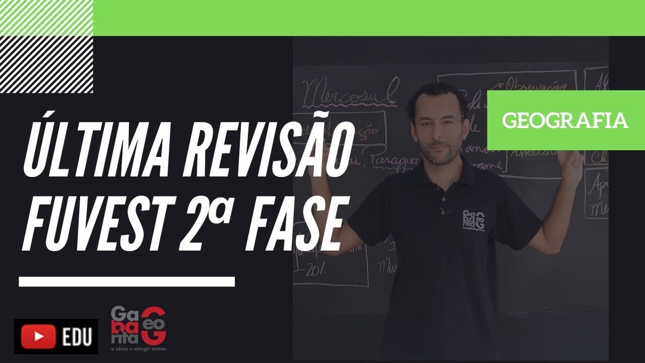 Thumbnail: Geografia para 2ª fase Fuvest 20220 | Será fácil?!