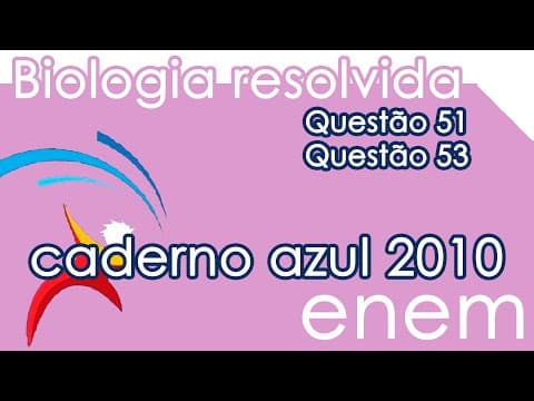 Thumbnail da aula: Resolução do ENEM 2010- Biologia – Questão 51 & Questão 53 (CADERNO AZUL)