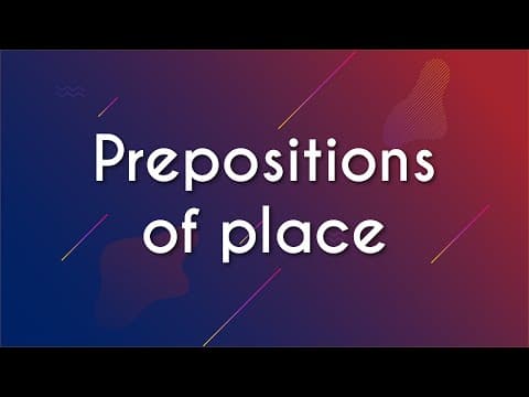 Thumbnail da aula: Prepositions of place - Brasil Escola