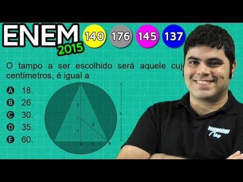 Thumbnail da aula: ENEM 2015 Matemática #2 - Raio do Círculo e Altura do Triângulo Equilátero