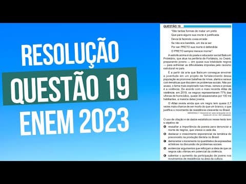 Thumbnail da aula: Resolução questão 19 (PROVA AZUL) | Linguagens ENEM 2023