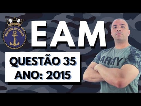 Thumbnail da aula: [EAM 2015/Q35] Sobre a composição da molécula da água (H2O) , assinale a opção correta.