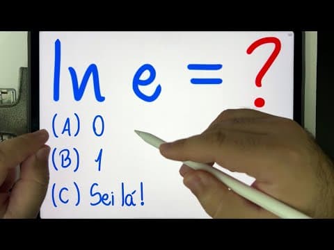 Thumbnail da aula: 🤯 MATEMÁTICA BÁSICA DESBUGADA - ln e = ??? | Logaritmo natural do número de Euler é quanto?