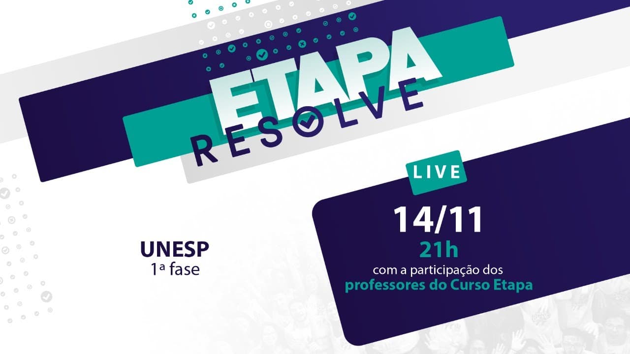 Thumbnail: Live | Etapa Resolve - Unesp 1ª Fase | 14/11