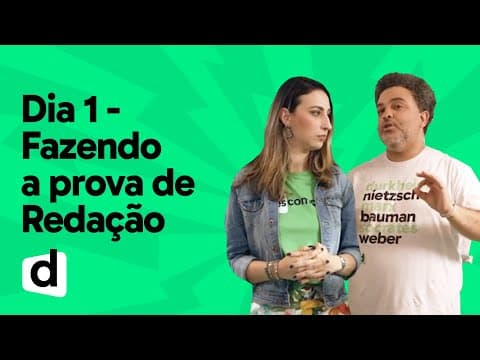 Thumbnail da aula: FAZENDO A PROVA DE REDAÇÃO | ESQUENTA ENEM | DESCOMPLICA
