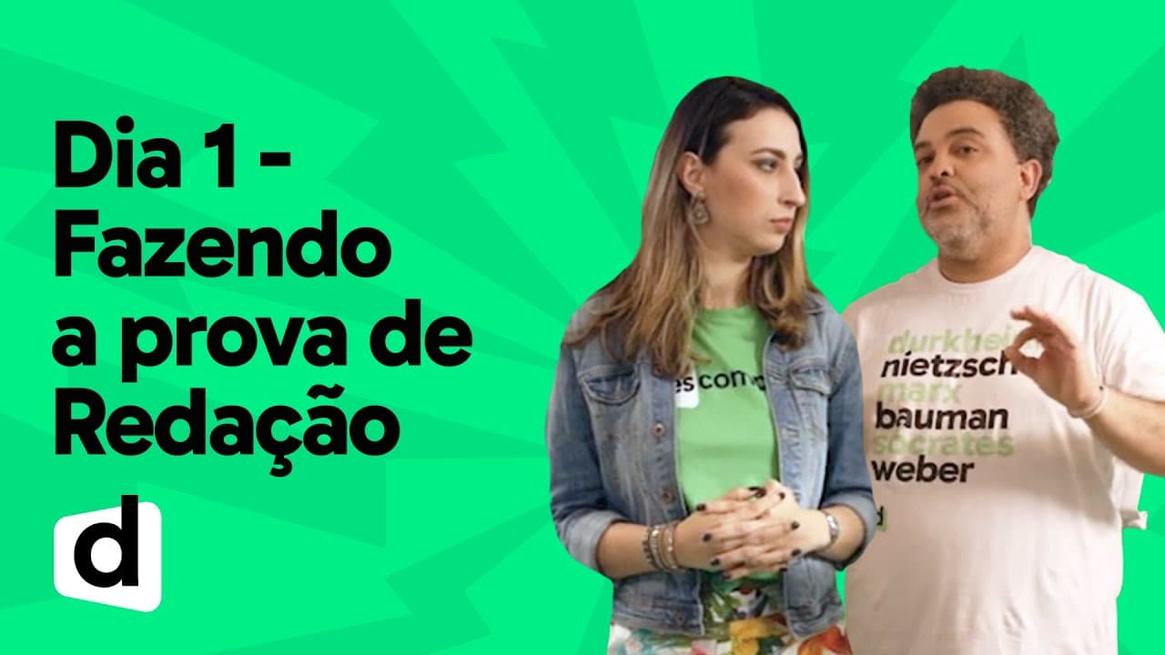 Thumbnail: FAZENDO A PROVA DE REDAÇÃO | ESQUENTA ENEM | DESCOMPLICA