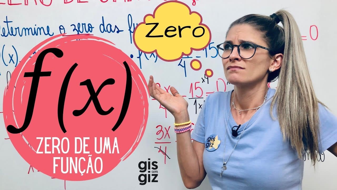 Thumbnail: ZERO DE UMA FUNÇÃO AFIM - PRIMEIRO 1º GRAU \Prof. Gis/ - AULA 4
