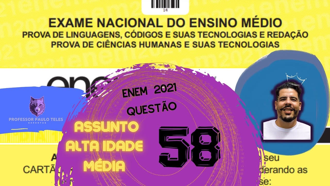 Thumbnail: Resolução Enem 2021 - Humanas Questão 58