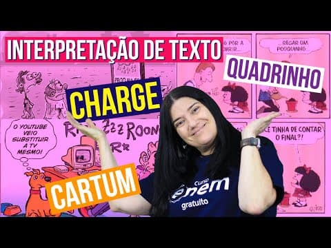 Thumbnail da aula: DIFERENÇAS ENTRE CHARGE, CARTUM E QUADRINHO | Resumo Enem & Encceja
