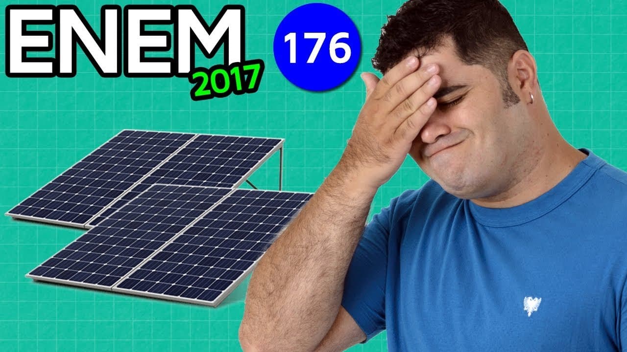 Thumbnail: 🔥 ENEM 2017 Matemática #41 👉 Área do Painel Solar, Economia de Energia Elétrica e Térmica