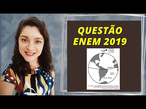 Thumbnail da aula: Questão de cinemática Enem 2019 -  " Na madrugada de 11 de março de 1978, partes de um foguete ...