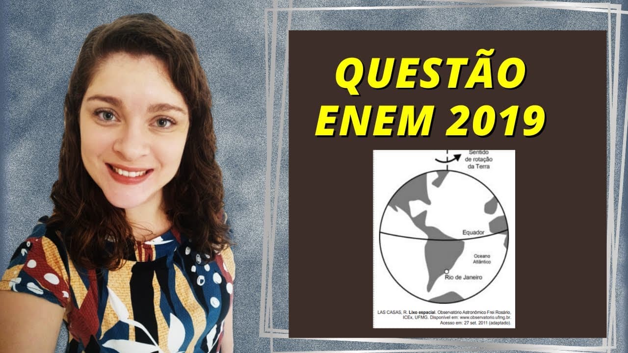 Thumbnail: Questão de cinemática Enem 2019 -  " Na madrugada de 11 de março de 1978, partes de um foguete ...
