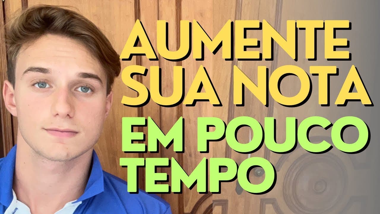 Thumbnail: ESTRATÉGIAS pra AUMENTAR a NOTA no ENEM em POUCO TEMPO
