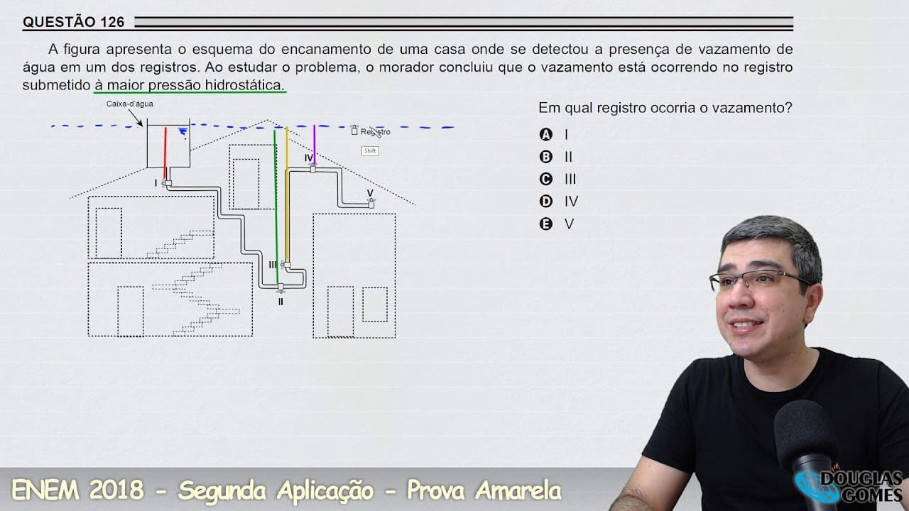 Thumbnail: Resolução/correção ENEM 2018 Segunda aplicação Amarela 126