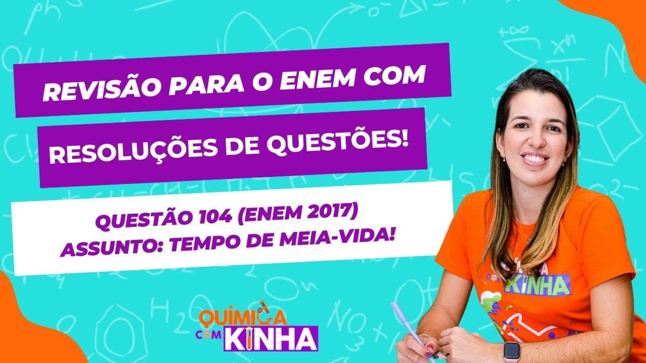 Thumbnail: Química Enem  2017 - Questão 104 - Prova Azul - "A técnica do carbono-14 permite a datação de..."