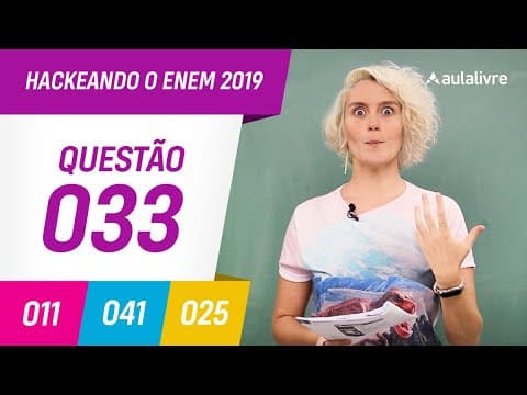 Thumbnail da aula: Enem 2019 | Literatura: Interpretação de texto | Questão 33 (branco)