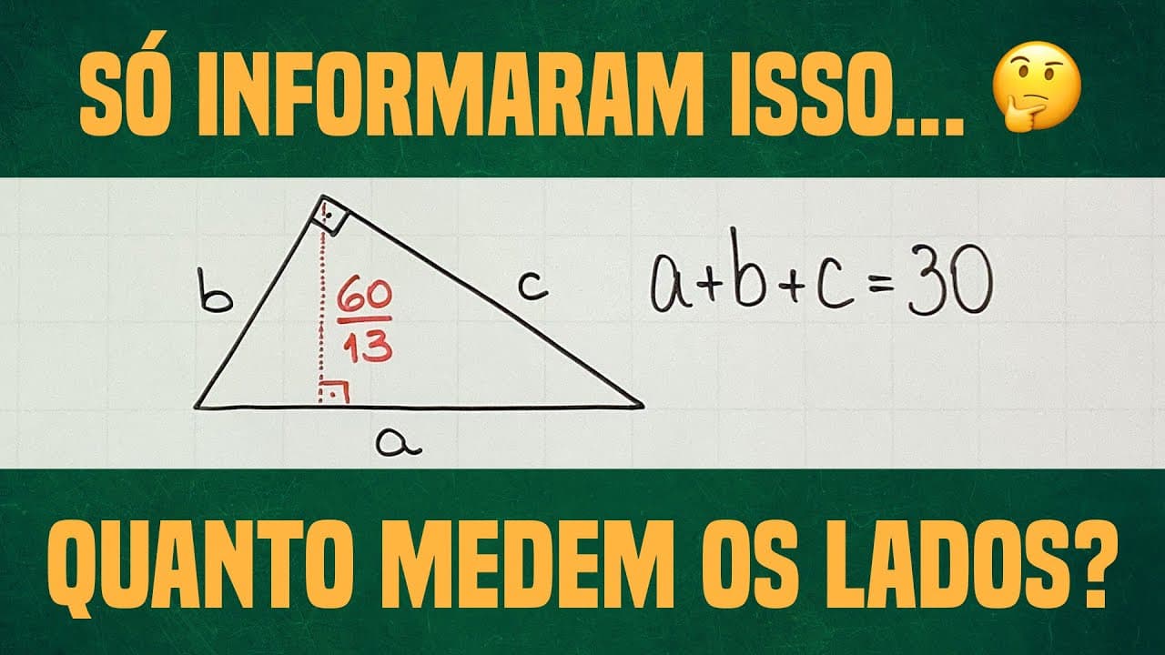 Thumbnail: Quanto medem os lados desse triângulo retângulo? [Horizontal]
