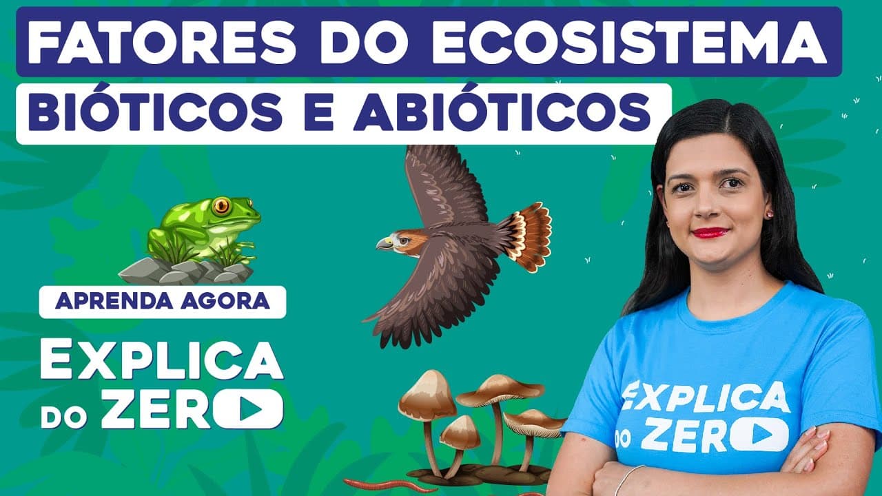 Thumbnail: FATORES DO ECOSSISTEMA: bióticos e abióticos | Biologia | Explica do Zero | Cláudia de Souza Aguiar
