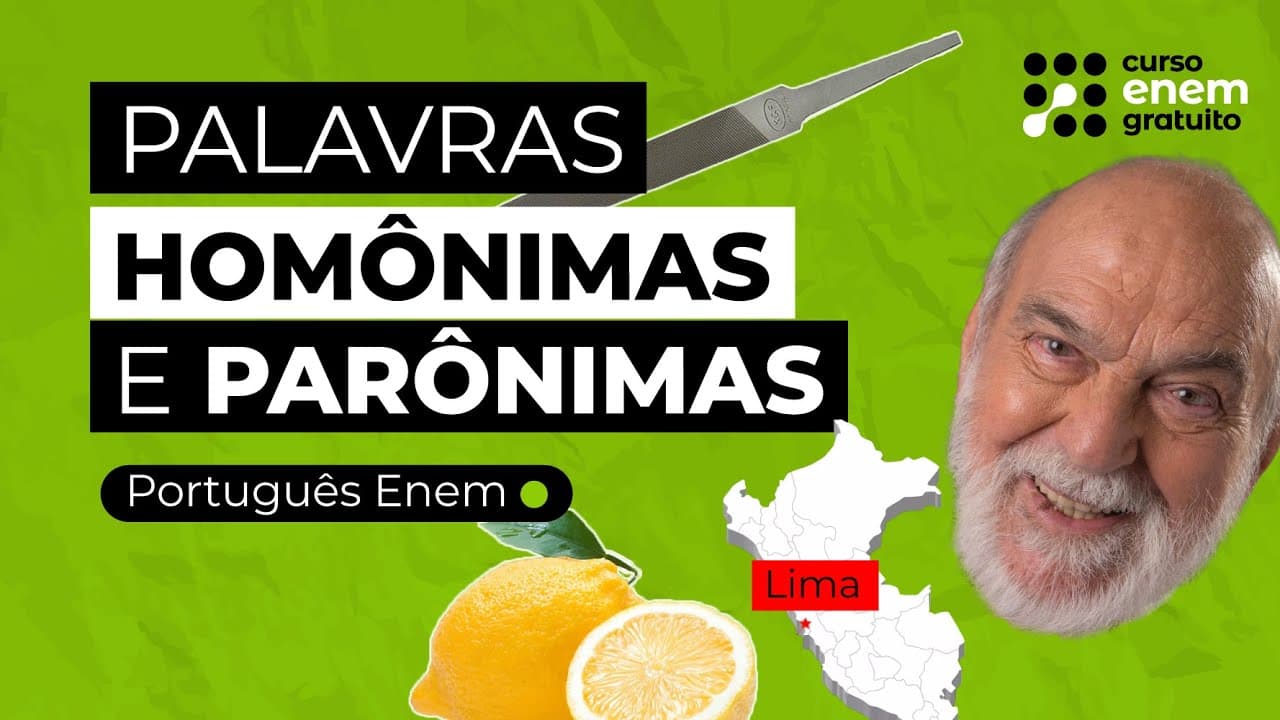 Thumbnail: O QUE É E COMO ESTUDAR PALAVRAS HOMÔNIMAS E PARÔNIMAS | Português para o Enem | Mercedes Bonorino