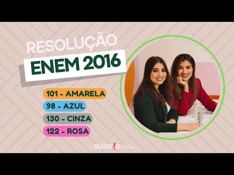 Thumbnail da aula: Enem 2016 - Autoria Linguagem - Questão 101 | Linguagens, prova amarela