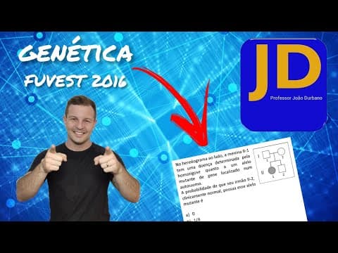 Thumbnail da aula: FUVEST (2016) - Biologia - genética (heredograma)
