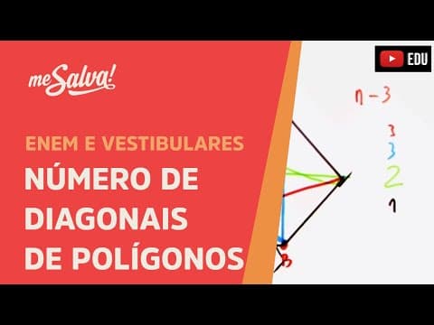Thumbnail da aula: Número de diagonais de polígonos | ENEM e Vestibulares | Me Salva!