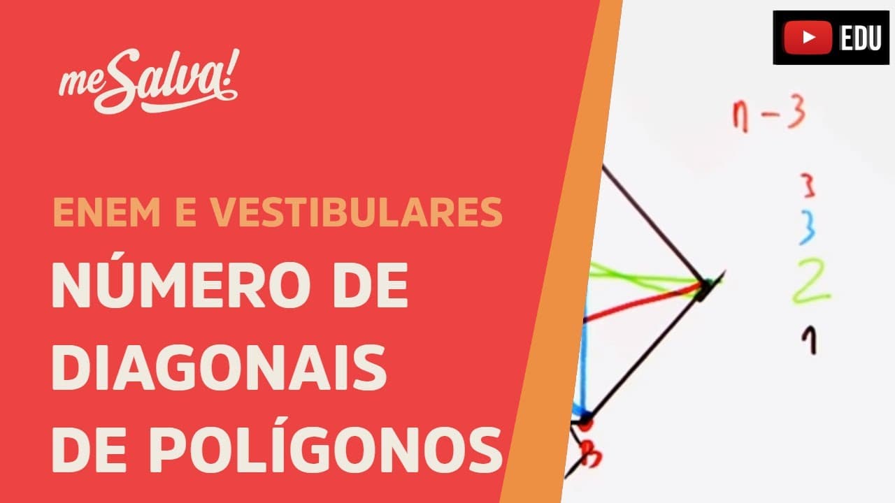 Thumbnail: Número de diagonais de polígonos | ENEM e Vestibulares | Me Salva!