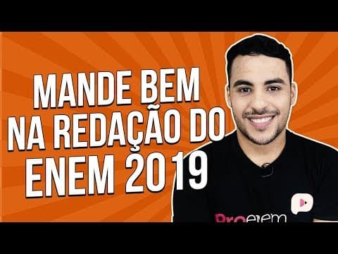 Thumbnail da aula: 5 DICAS PRA MANDAR BEM NA REDAÇÃO DO ENEM 2019 | Prof. Romulo Bolivar