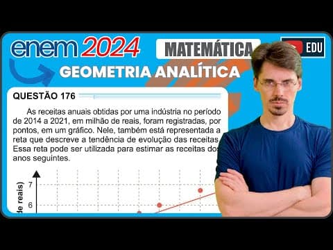 Thumbnail da aula: [ENEM 2024] 176 📘 GEOMETRIA ANALÍTICA As receitas anuais obtidas por uma indústria no período de