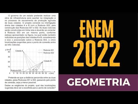 Thumbnail da aula: ENEM 2022 - Questão 139: O governo de um estado pretende realizar uma obra de infraestrutura para...