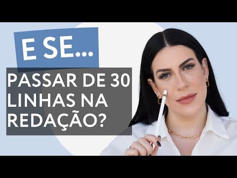 Thumbnail da aula: POSSO FAZER 31 LINHAS NA REDAÇÃO? Tira dúvidas #2