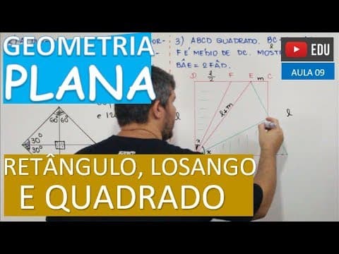Thumbnail da aula: ⭕ Retângulo, Losango e Quadrado - GEOMETRIA PLANA (Aula 09)